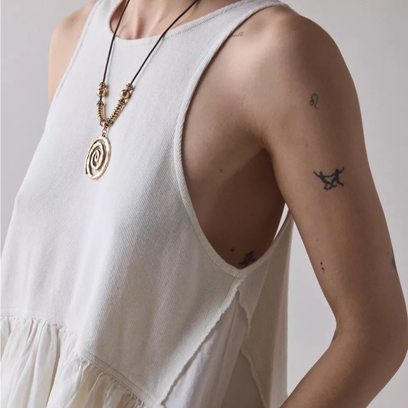 URBAN OUTFITTERS Lucia Trapeze Cotton Sleeveless Mini Dress, Size S - Picture 4 of 9